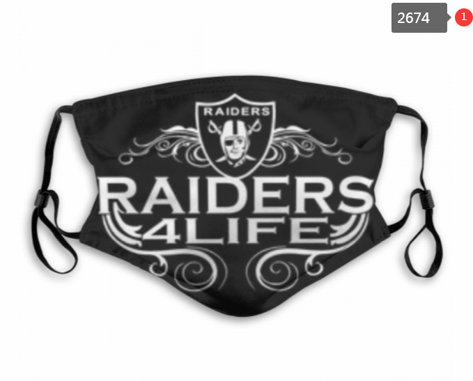 NFL Oakland Raiders #29 Dust mask with filter